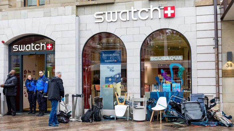 audemars-piguet-x-swatch-‘royal-pop’-release-sparks-mob-scenes,-pepper-spray-and-arrests-at-malls