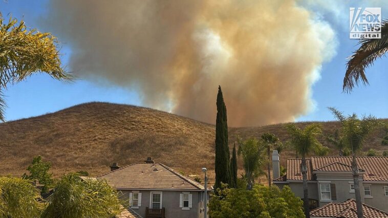 fast-moving-sandy-fire-burns-184-acres-in-southern-california,-forcing-evacuations-in-simi-valley-area