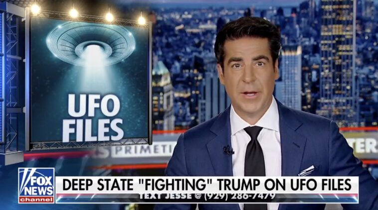 jesse-watters-lights-up-internet-with-“reptilian-ufo-segment”-—-says-pentagon-recovered-dozens-of-crashed-ufos-with-four-alien-species,-including-7-foot-beings-with-long-tails-like-lizards