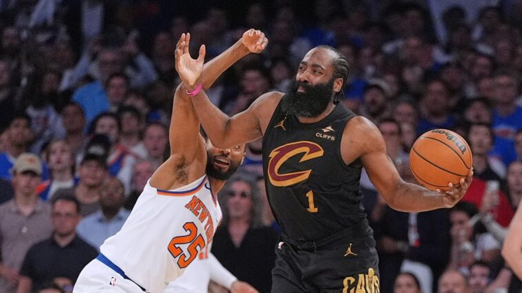 knicks-storm-back-to-shock-cavs-in-game-1-as-james-harden’s-defensive-play-comes-under-scrutiny