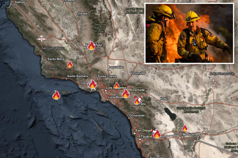 map:-multiple-california-wildfires-rage,-with-thousands-of-acres-scorched-amid-evacuation-orders,-minimal-containment
