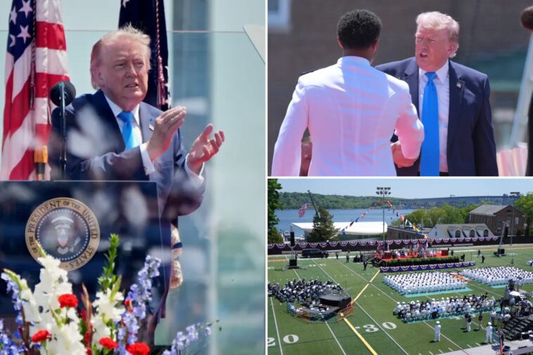 trump-has-‘a-little-fun’-with-coast-guard-grads:-‘look-at-the-muscles-on-this-guy’