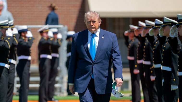 trump-honors-two-record-breaking-athletes-at-us-coast-guard-academy-graduation-ceremony