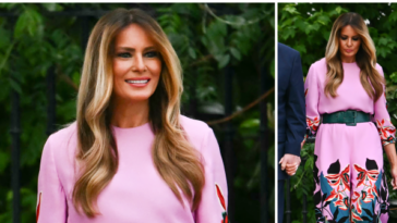 fashion-notes:-melania-trump-attends-congressional-picnic-in-pink-valentino-jumpsuit