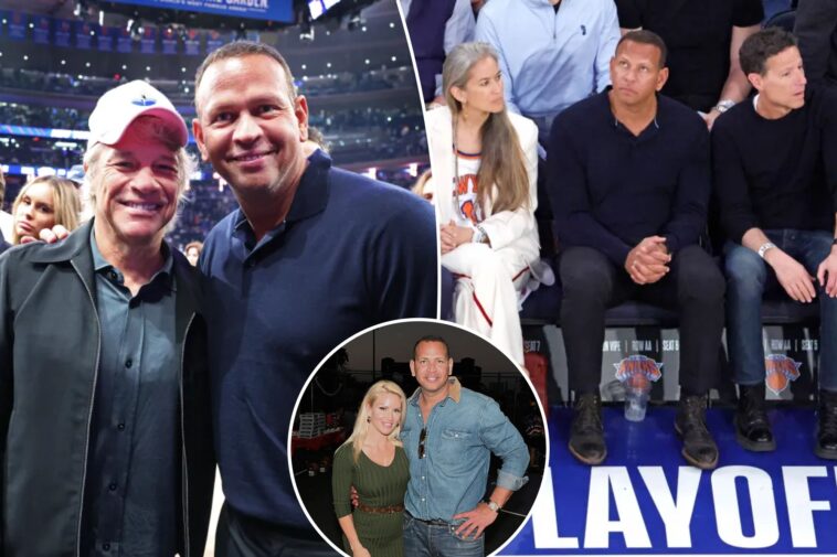 freshly-single-alex-rodriguez-enjoys-knicks’-game-2-win-alongside-bon-jovi