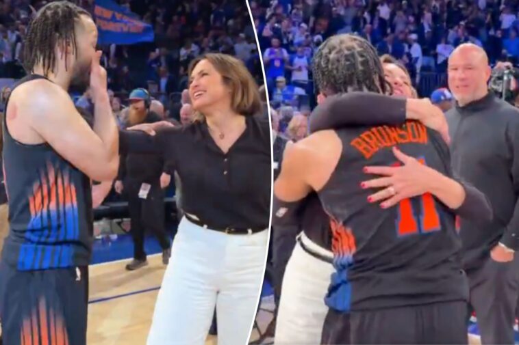 jalen-brunson,-knicks-superfan-mariska-hargitay-share-tender-moment-to-celebrate-game-2-win
