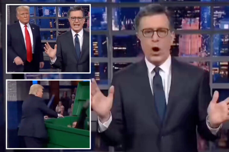 trump-posts-ai-generated-video-of-himself-throwing-stephen-colbert-into-dumpster-after-final-‘late-night-show’-episode