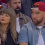 travis-kelce,-taylor-swift-take-in-knicks-cavaliers-game-3-courtside-in-cleveland