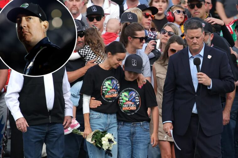 kyle-busch’s-wife,-kids-make-first-public-appearance-since-racer’s-death-for-emotional-moment-of-silence-at-coca-cola-600