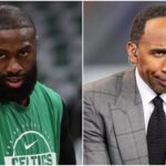 celtics-guard-jaylen-brown-challenges-espn’s-stephen-a-smith-to-a-debate-at-harvard-or-mit