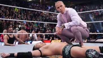 kyle-fletcher-shows-up-to-aew-double-or-nothing,-beats-down-konosuke-takeshita-after-international-title-win