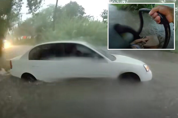 cop-plucks-baby-from-car-overtaken-by-texas-floodwaters-in-dramatic-bodycam-clip:-‘i’m-going-in’