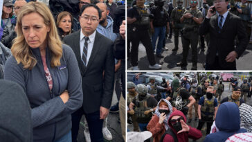 nj-gov.-mikie-sherrill-slammed-for-memorial-day-‘stunt’-at-newark-ice-facility-as-tense-protests-rage