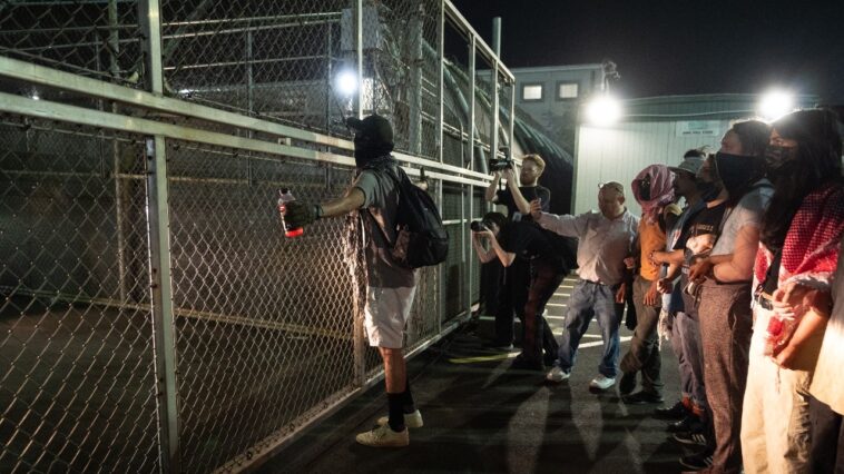 anti-ice-protesters-clash-with-agents-outside-new-jersey-detention-center-as-gov-sherrill-denied-entry