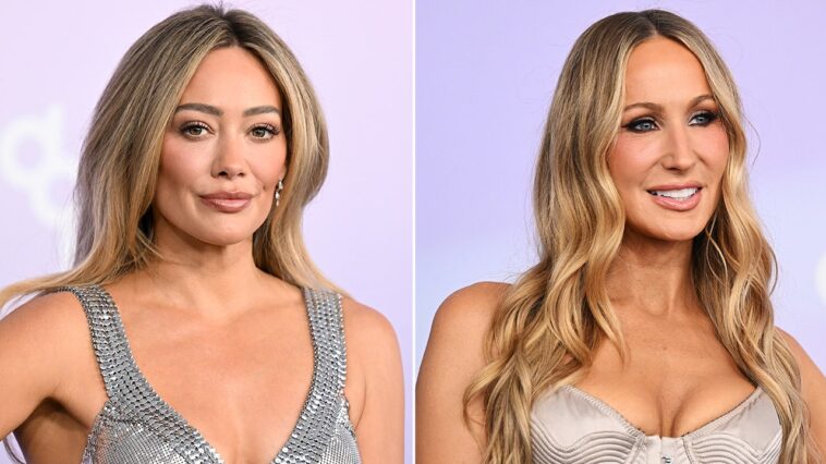hilary-duff,-nikki-glaser-lead-daring-fashion-on-the-american-music-awards-red-carpet