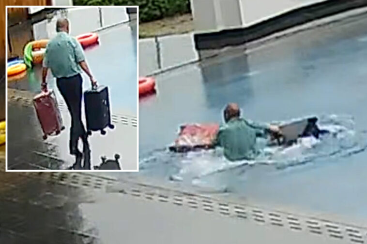 cringe-footage-shows-moment-hotel-worker-accidentally-falls-into-pool