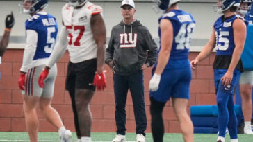 what-john-harbaugh-is-trying-to-find-in-the-controlled-chaos-of-the-giants’-spring-practices
