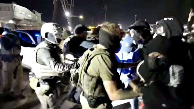 federal-agents-in-new-jersey-beat-back-anti-ice-agitators-in-chaos-outside-delaney-hall-detention-facility