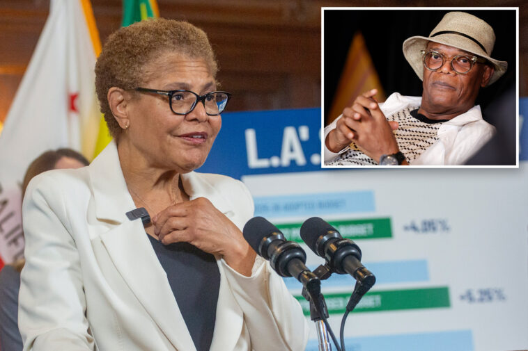 samuel-l.-jackson-gives-monotone-endorsement-of-karen-bass-—-as-she-pulls-hollywood-favors-to-fight-off-surging-spencer-pratt