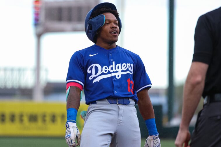 dodgers’-injury-fear-for-speedy-prospect-after-freak-encounter-with-team-bat-dog