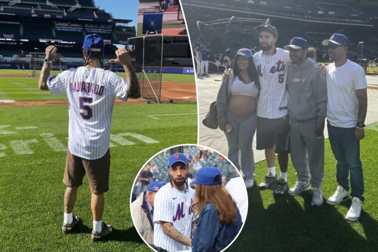 jose-alvarado-takes-in-mets-game-as-knicks-prepare-for-nba-finals