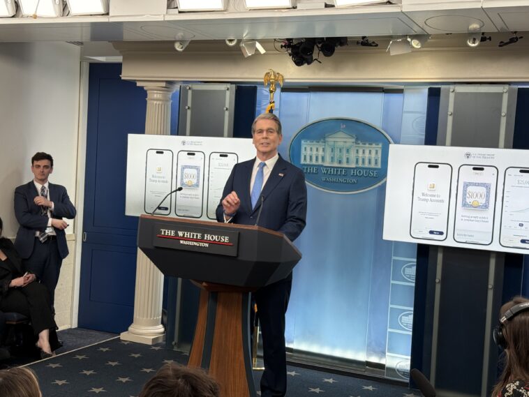watch-live:-treasury-secretary-scott-bessent-delivers-white-house-press-briefing-2:00-pm-et
