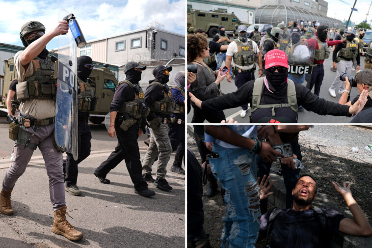 anti-ice-mob-unleashes-another-round-of-twisted-taunts-in-clashes-with-feds-at-newark’s-delaney-hall