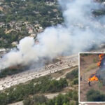 la-traffic-chaos-as-brush-fire-near-getty-center-forces-lane-closures-on-major-freeway