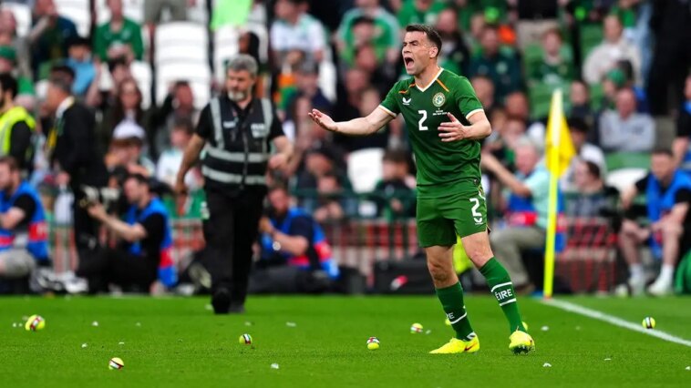 ireland-qatar-friendly-stopped-twice-as-fans-throw-tennis-balls-to-protest-nations-league-games-with-israel