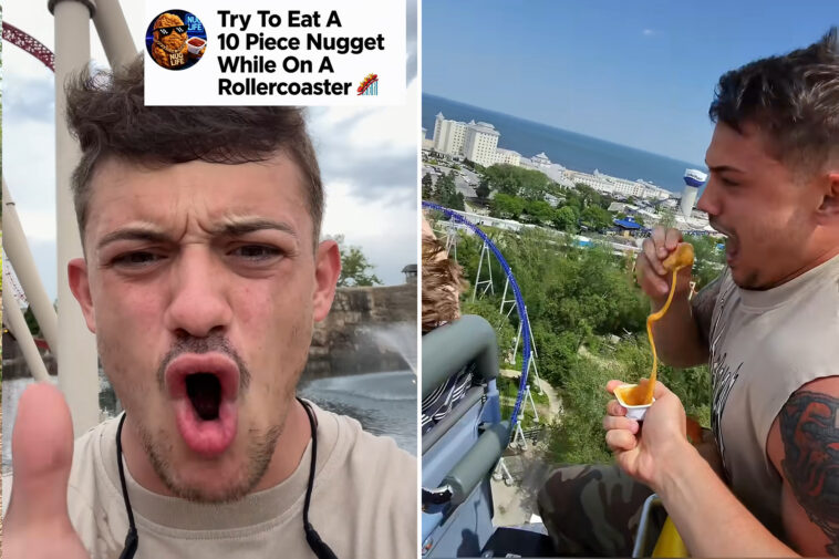 six-flags-bans-cedar-point-parkgoer-for-life-after-he-ate-chicken-nuggets-on-roller-coaster-in-viral-video