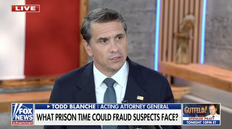no-one-is-above-the-law:-ag-todd-blanche-confirms-elected-officials-like-tim-walz-and-ilhan-omar-could-be-indicted-for-negligence-or-complicity-in-massive-fraud