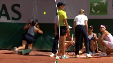 turkish-tennis-player-retires-mid-match-after-tripping-over-ad-prop-in-stunning-french-open-injury