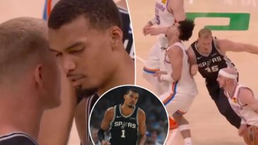 video-shows-victor-wembanyama-telling-spurs-teammates-‘hard-foul’-before-suspicious-game-5-ending