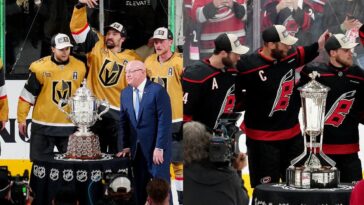 vegas,-carolina-give-conference-trophies-cold-shoulder,-but-someone-has-to-lose-the-stanley-cup
