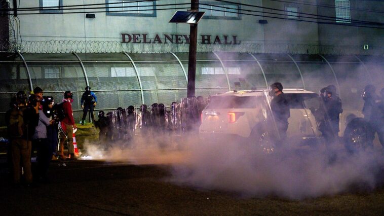 gov.-sherrill-blames-ice,-defends-rioters-after-deploying-troopers-to-quell-violent-mob
