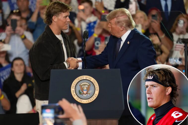 trump-heaps-more-praise-on-giants-qb,-‘male-model’-jaxson-dart-in-fawning-interview:-‘he’s-a-beautiful-guy’