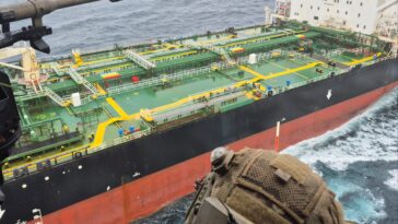 macron-says-french-navy,-backed-by-the-uk,-intercepted-a-sanctioned-tanker-from-russia