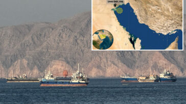 cargo-ship-struck-by-‘unknown-projectile’-along-iran,-kuwait-border-in-the-persian-gulf