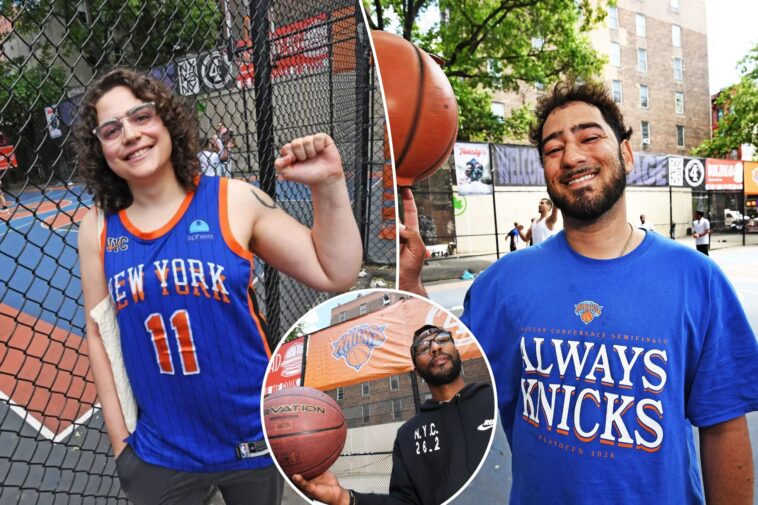the-cage,-legendary-nyc-basketball-mecca,-is-overrun-with-knicks-fever