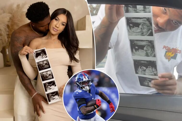 giants’-tyrone-tracy,-girlfriend-announce-she-is-pregnant-with-‘two-little-surprises’