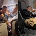 deranged-frontier-airlines-passenger-tries-to-jump-out-of-plane-mid-flight,-causing-emergency-landing-in-miami,-wild-video-shows