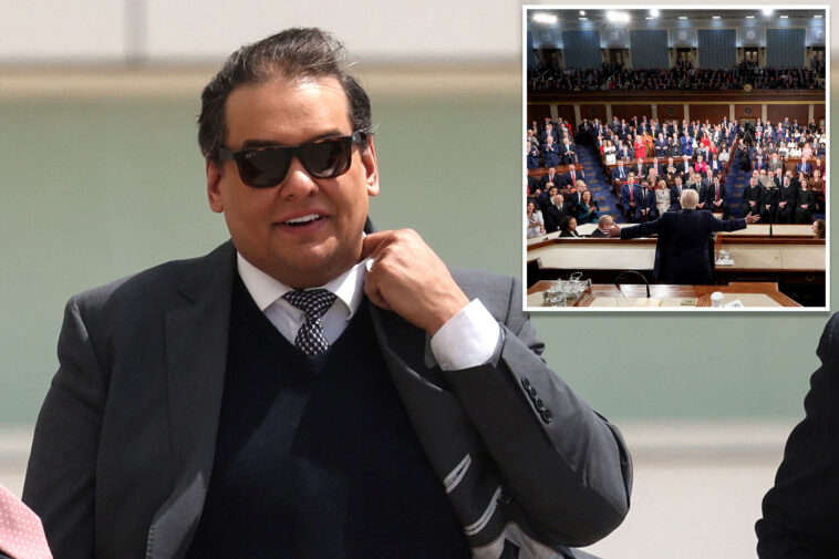 doj-probing-george-santos-over insider-trading-after-ex-rep’s-alleged-kalshi-bets-on-his-own-appearance-at-trump-address:-report