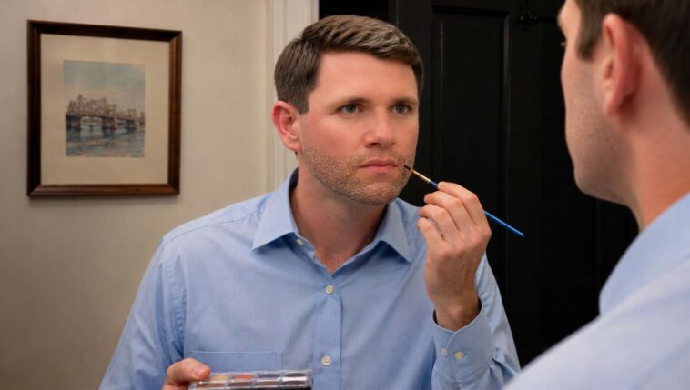 seeing-that-it’s-5pm,-talarico-paints-on-some-stubble