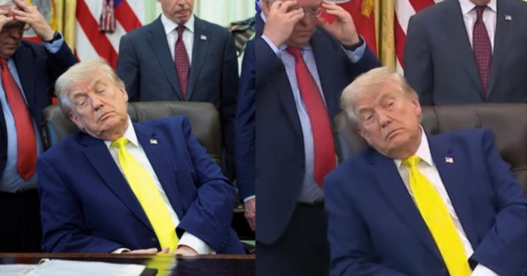 (video)-dems-falsely-claim-trump-“fell-asleep-multiple-times-in-the-oval-office”-yesterday-and-call-for-25th-amendment-–-white-house-responds-to-“dumbass-mouth-breathers”