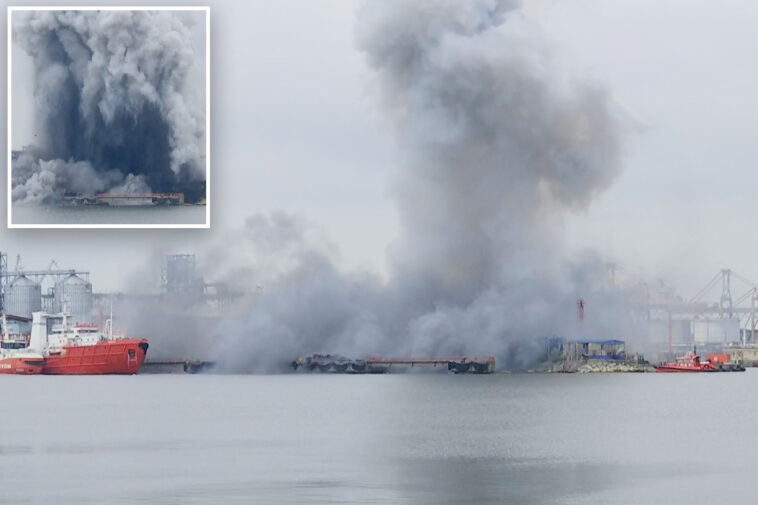 maritime-drone-being-used-in-ukraine-war-explodes-at-a-romanian-black-sea-port