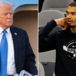 president-donald-trump-reacts-to-spurs-star-victor-wembanyama-folding-his-arms-during-the-anthem