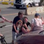 ice-agents-make-arrests-after-far-left-rioters-attack-and-damage-vehicles-outside-newark-detention-facility-(video)