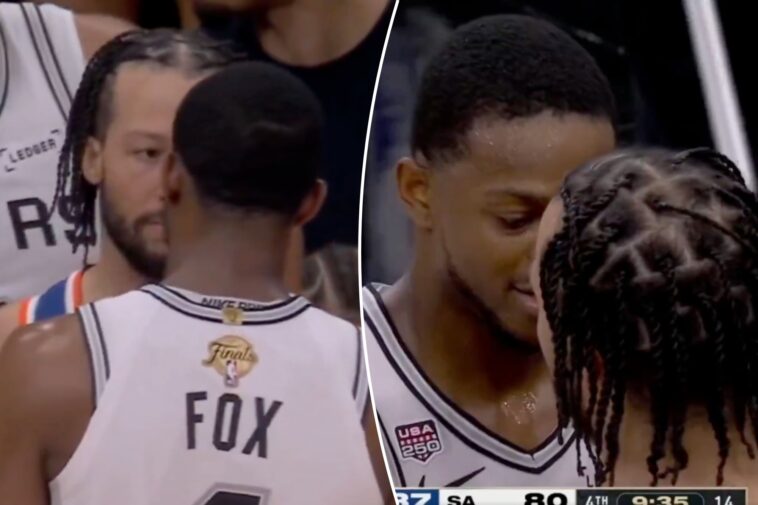 jalen-brunson-gets-nose-to-nose-with-spurs’-de’aaron-fox-in-heated-nba-finals-game-2-scene