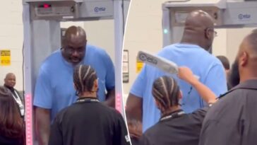 shaq-has-trouble-getting-past-security-in-viral-nba-finals-scene