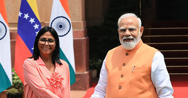 delcy-rodriguez-visits-india,-venezuela’s-second-top-oil-buyer